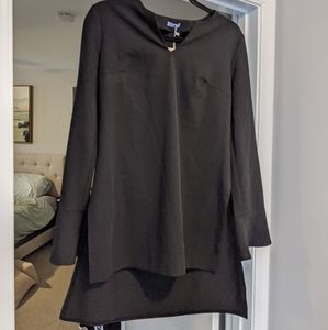 NWT Black silky tunic and pants set